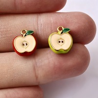 Fruit Charm Assortiment Verguld Emaille Banaan Aardbei Druif Perzik Charm Bedel DIY voor Sieraden maken RVS