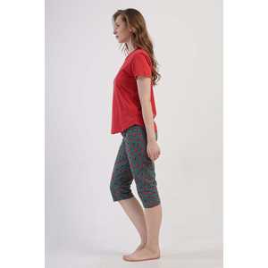 Ensemble soutien-gorge et culotte ovale à manches courtes et col rond pour femme - Product Image 1