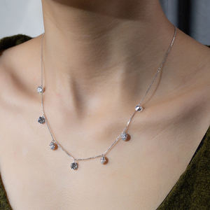 สร้อยคอเพชรทรงกลม Messi Jewelry รุ่น MSN-960 ทองคำขาว 9K มีสินค้าในสต็อก - Product Image 5