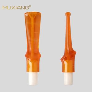 Muxiang Amber Acrylic Pipe Mouthpiece Straight Type Durable Classic Smoking Pipe Accessory - Product Image 3