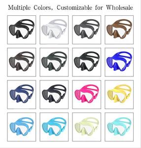 Custom Low-Volume Anti-Fog Silicone Diving <span class=keywords><strong>Mask</strong></span> ajustável para mergulho mergulho Freediving com logotipo personalizado - Product Image 5