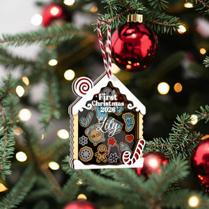 Customize 2026 Baby First Christmas Ornament Name Birthdate Weight Height Birthplace <b>Memory</b> <b>Gift</b> Newborn Nursery Decoration - Product Image 6