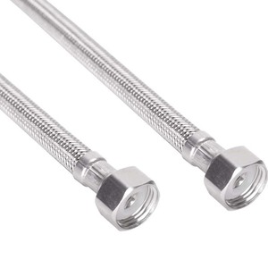 Connecteur de tuyau flexible 1/2 "x 1/2" BSP raccord en acier inoxydable tressé tuyaux queue plombier tuyau flexible bricolage remplacement - Product Image 4