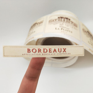 Tùy chỉnh vàng dập logo không thấm nước tổng hợp giấy cuộn nhãn bao bì cho rượu vang - Product Image 4