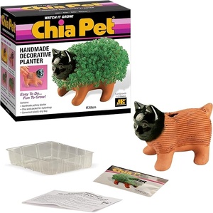 Chia Pet Kitten Planter Kit Nouveauté Cadeau pour <span class=keywords><strong>Jardin</strong></span> ou Maison <span class=keywords><strong>Poterie</strong></span> Décorative Facile à Faire Conception Artificielle pour Plantation Amusante - Product Image 5