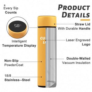 Top Seller 500ml Led Vacuum Flasks Temperature Display Stainless Steel <b>Smart</b> Water Bottle - Product Image 4