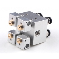 Extrusor para impressora 3d de 1.75/3mm, kit de extrusora de extremidade quente e resfriada para água, 4 cabeças e várias cores