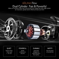 Tool Box Car Air Compressor Tire Inflatable Pump 12V Portable Car Tire Tyre Inflator