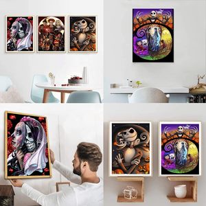 LS Hot 5D Kit di pittura con strass e diamanti di Halloween punto croce Spider Jack con stampa Sally Cartoon decorazioni per la casa - Product Image 5