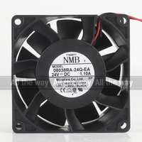 Original NMB 5V 12V 48V DC24V 1.10A AC EC 8038 80X80X38MM 8CM convertisseur de fréquence roulement à billes 2 fils 08038RA-24Q-EA ventilateur de refroidissement
