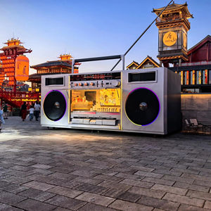 Cabine Luban, maison préfabriquée créative géante en forme de capsule radio, pour café, salon de thé au <span class=keywords><strong>lait</strong></span>, espace de villégiature - Product Image 2