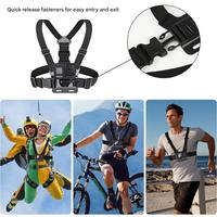 HONGDAK pour GoPro : Ensemble 14-en-1 avec Sangle de Poitrine, Support de Casque, Adaptateur Magnétique, Clip Téléphone Portable et Sac Central pour Cyclisme