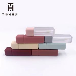 Hermosos Tubos Cuadrados de Brillo Labial de Plástico Esmerilado de Colores, Etiqueta Privada, Envase de 5ml para Brillo Labial - Product Image 3