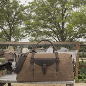 Bolsa de Viaje de Lona Geométrica Vintage, Bolso de Mano, Bolsa de Viaje de Fin de Semana, Unisex, para Exteriores, con Cierre, Impermeable, para Distancias Cortas - Product Image 3