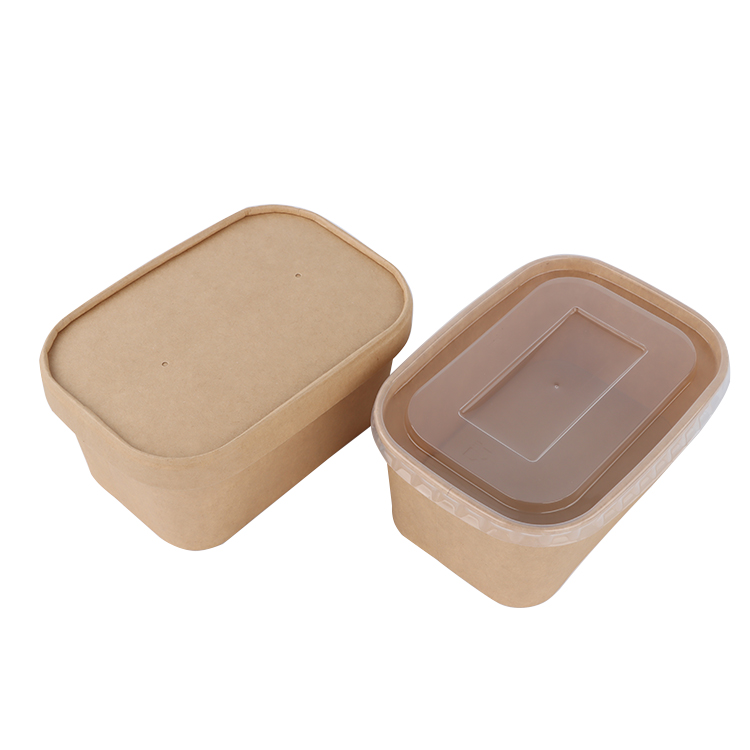 factory supply disposable eco friendly brown paper food packing container