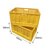 Caisse pliable en plastique pour l'organisation de l'épicerie et de la maison, panier de rangement pliable en PP pour fruits et légumes, vente en gros