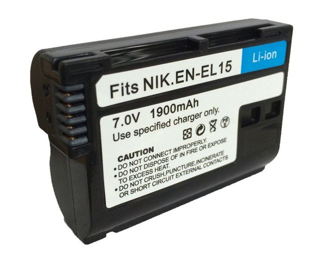 1900mah Digital Camera Battery ENEL15 EN-EL15 Rechargeable Battery for Nikon DSLR D500 D750 D7100 D7000 D800 D800E Camera