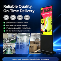 Affichage numérique vertical sur pied de 32 pouces, écran LCD, Android/Windows avec système de gestion CMS pour les magasins