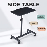 Table d'appoint pliable mobile de bureau d'ordinateur moderne réglable en métal avec conception rotative pour dortoirs d'étudiants et salon