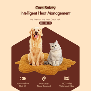 Nuovo Stile <span class=keywords><strong>2026</strong></span>: Tappetino Riscaldante Moderno e Confortevole a Forma di Foglia d'Acero per Cani e Gatti, Uso Autunno-Inverno - Product Image 3