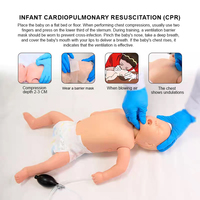 Maniquí de Simulación de Primeros Auxilios para Bebés de PVC Duradero, Entrenamiento para Proveedores de Atención Médica, Educación EMS, Simulador de RCP con Retroalimentación