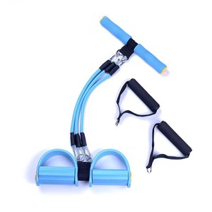 Equipo de Entrenamiento Físico para Gimnasio, Cuerda de Tracción de Tres Tubos con Pedal Tensor para Ejercicios Abdominales y de Abdominales Sentados - Product Image 3