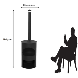 <span class=keywords><strong>Chimenea</strong></span> de Leña para Patio Kf con Altura Ajustable, Inserto de <span class=keywords><strong>Chimenea</strong></span> de Leña Resistente para Exteriores - Product Image 6