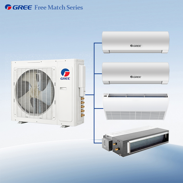 Free Match Split Multi Split System Air Conditioner 24000-42000Btu R32 Commercial Grade for Industrial Warehouse Factory