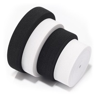 Bandeaux élastiques en Spandex/Nylon de 10mm-70mm, blancs et noirs, en gros, personnalisés, tricotés, à rayures chevrons