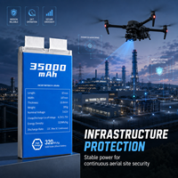 Pin Lipo Drone Tùy Chỉnh 3.61V 35Ah, Tốc Độ Xả Cao, Pin Lithium-Ion Cho Máy Bay Không Người Lái An Ninh, Có Sẵn Trong Kho
