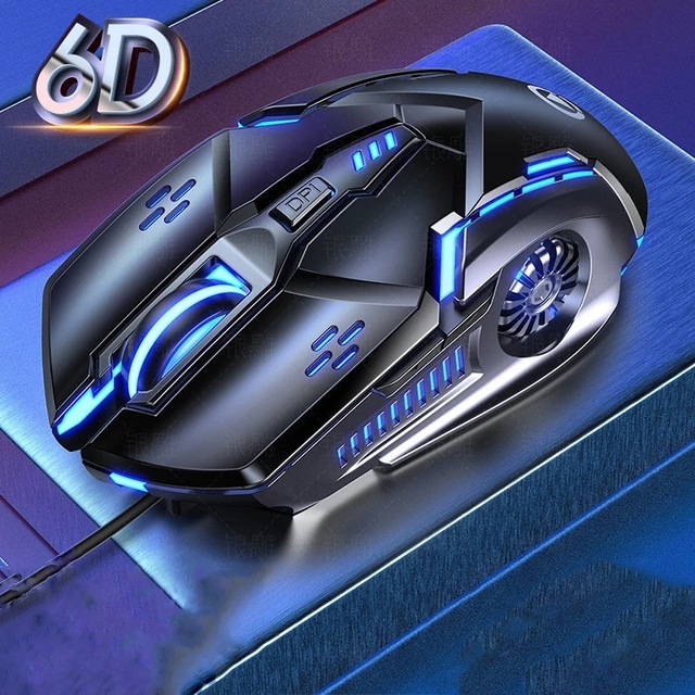 Mute Wired G5 Mouse Six Keys Luminous Game E-Sports Machinery Computer Accessories 6D Gaming Mouse