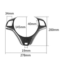 Couverture de volant en Fiber de carbone véritable, autocollant pour BMW série 3 E90 E92 E93 M3, JDMotorsport88