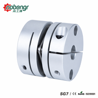 Coupleur à diaphragme à couple élevé, moyeu en aluminium, pince à disque en acier 304, jeu nul bidirectionnel pour servomoteur, vis à billes, encodeur, entraînement CNC