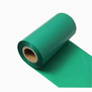 Nastro stampante in resina di colore verde 110mm * 300m per stampa di etichette adesive in PVC