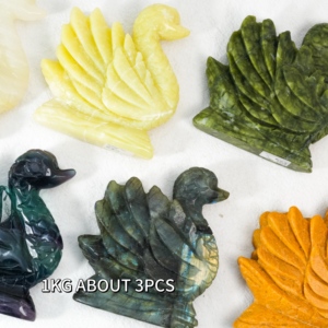 Carved Crystal <strong>Stone</strong> Swan Animal Crystal Carvings Yellow Xiuyu <strong>Jade</strong> Fluorite Natural Crystal Carving Animal Gemstones - Product Image 1