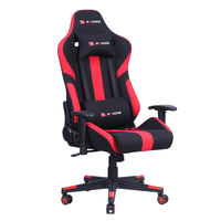 Chaise de jeu de style course en cuir PU rouge noir coloré unique Mesa Para Pc Gamer