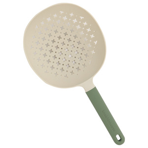 Kitchen <b>Silica</b> Gel Large Drain Spoon Kitchen Large Large Drain Spoon Household Long Handle Anti-skid Round Drain Spoon - Product Image 6