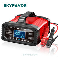 Chargeur de batterie intelligent pour moto et voiture 12V 24V 15A, courant réglable, automatique, pour batteries au plomb-acide et LiFePO4 12V 24V