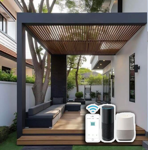 <span class=keywords><strong>Pérgola</strong></span> Retráctil de Aluminio Personalizable con Techo de Láminas - Resistente a la Intemperie para Patio Trasero y Gazebo de Jardín - Product Image 1