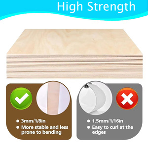 Foglio di compensato di <span class=keywords><strong>betulla</strong></span> personalizzato con logo, 3mm 1220*2440mm, sicuro per taglio laser, qualità B/BB per artigianato e pirografia - Product Image 3