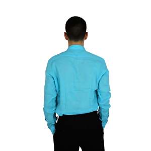 Chemise pour homme bleu clair 25S18CA Coupe classique Vêtement décontracté - Product Image 3
