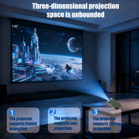 Projecteur LED LCD CRE CR53 PRO 1080P compatible 4K, haut-parleurs stéréo HIFI, système d'exploitation Android 9, home cinéma portable, 2000 lumens, compatible 3D