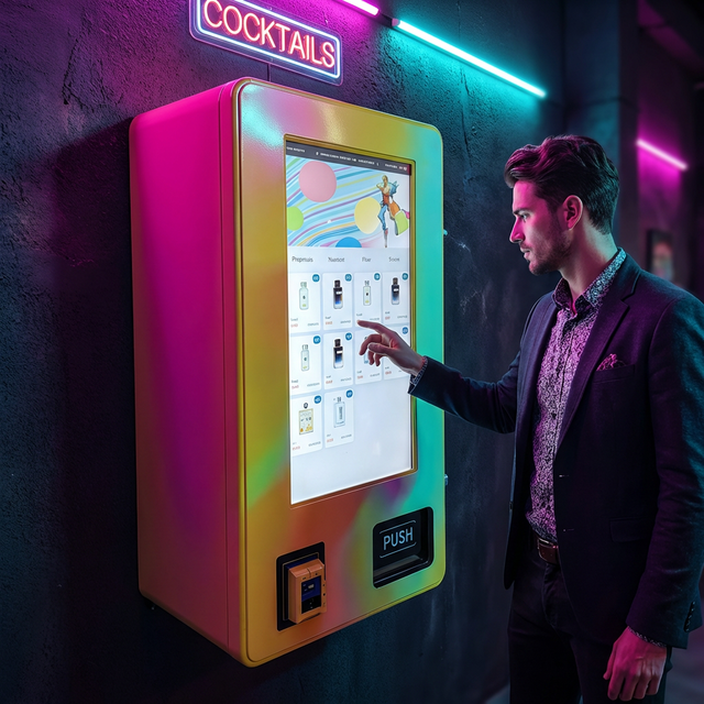 High-End Luxury Scent Aroma Vending Kiosk with Facial Recognition Age ID for 18+ Perfume Sampling