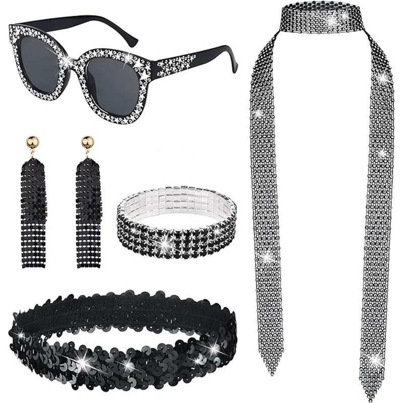 5pcs Set 70s Disco Costume Accessories for Women Carnival  display picture 1