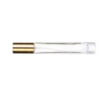Flacon de parfum en verre carré de luxe, mini, à fond épais, 10 ml, vide, avec boîte, pour huiles essentielles