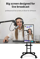 Machine de diffusion en direct Écran tactile LCD Écran intelligent 2k Panneau d'affichage rotatif Téléviseur avec systèmes personnalisés