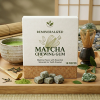 Chewing-gum en gros |   Chewing-gum halal en vrac |   Xylitol personnalisé OEM sans sucre, saveur matcha menthe cannelle, hydroxyapatite