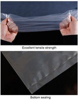 Sac de rangement en plastique à bouche plate LDPE transparent de haute qualité pochette debout avec emballage de stockage en PE de qualité d'impression offset