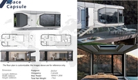2025 à la mode préfabriqué minuscule maison mobile cabine moderne vaisseau spatial Mini dirigeable Pod hôtel espace Capsule maison