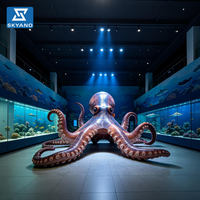Sculpture géante gonflable de pieuvre, modèle d'art en forme de pieuvre souple, utilisée pour la décoration esthétique dans les activités des parcs marins